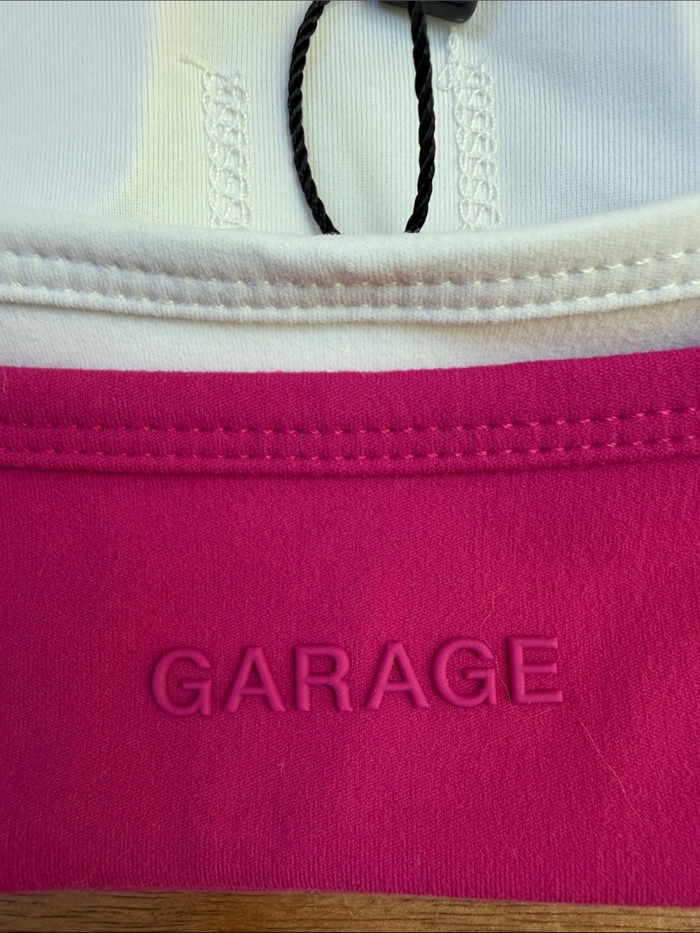 NWT! Garage Active Double Layer Bra in Raspberry cheeks pink/Snow White - Picture 6 of 6